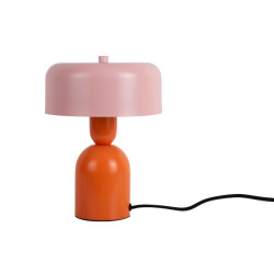 Leitmotiv tafellamp double funky bright orange & soft pink
