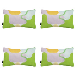 Madison sierkussen grafi lila ca. 30x50 cm set van 4