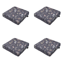 Madison zitkussen donna grey canvas eco+ ca. 40x40 cm set van 4