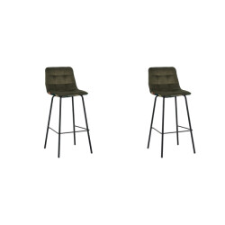 Label51 Barkruk bistro hunter fluweel set van 2