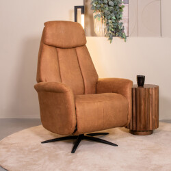 Label51 Fauteuil oslo cognac micro suede