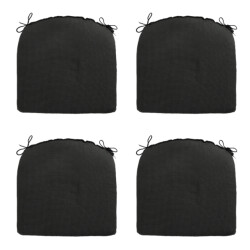 Madison Zitkussen rib black 46x48 - 4 stuks