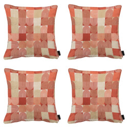 Madison sierkussen jacky terra ca. 50x50 cm set van 4