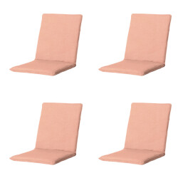 Madison stapelstoelkussen napels salmone ca. 97x49 cm set van 4