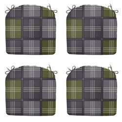 Madison zitkussen patchy olive ca. 46x48 cm set van 4