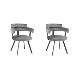 Label51 Eetkamerstoel bardio - fluweel set van 2