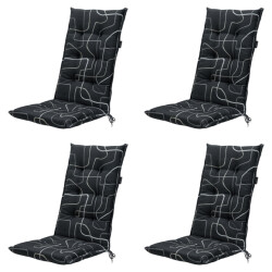 Madison tuinstoelkussen hoge rug joah grey ca. 123x50 cm set van 4