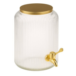 Casa di Elturo Glazen dispenser met tapkraan 5l kleurig