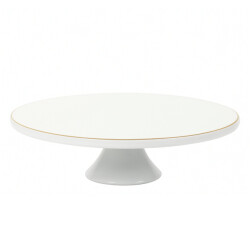 Casa di Elturo Taart plateau glam met goudkleurige rand porselein Ø30 cm