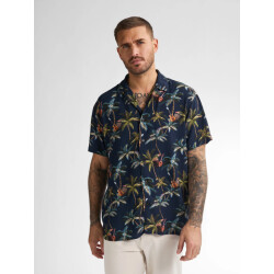 Petrol Industries Heren overhemd m-1050-sis441 5178 navy blue