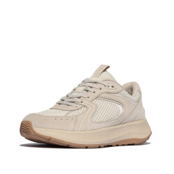 FitFlop F-mode flow suede/mesh/leather flatform sneakers