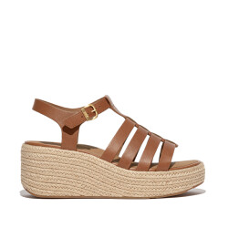 FitFlop Platfforms espadr. leather fisherman wedge sandals