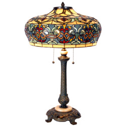 LumiLamp Tiffany tafellamp Ø 47x71 cm glas rechthoek tiffany bureaulamp