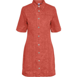 Y.A.S Yasvioletta 2/4 denim dress s. cherry tomato