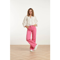 Smashed Lemon 25207 roze denim straight jeans