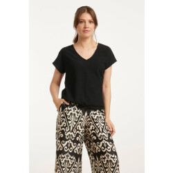 Smashed Lemon 25120 stretchy crinkle top met v-hals |