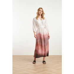 Smashed Lemon 25021 maxi jurk met vintage mauve ombre print | off