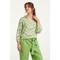 Smashed Lemon 25031 v-hals bloes met slangenprint |