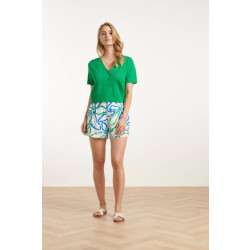 Smashed Lemon 25054 te geplooide shorts met |