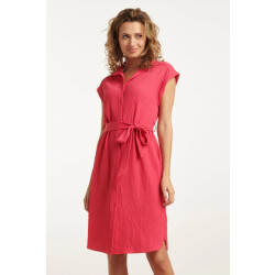 Smashed Lemon 25118 crinkle shirtjurk in roze