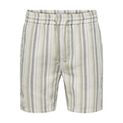 Only & Sons onstrev life reg stru stripe shorts 22026950 seagrass