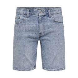 Only & Sons onsweft box pim dnm shorts we 22034527 light blue denim