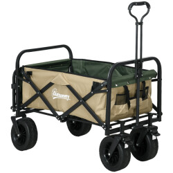 4goodz Outsunny opvouwbare bolderwagen met handgreep, strandwagen