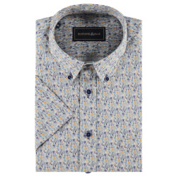 Scotland Blue Overhemd korte mouw 25113ju01sb