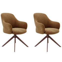 Label51 Eetkamerstoel bern coral boucle set van 2