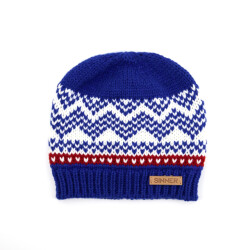 Sinner aran beanie hoed -multicolour