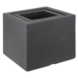 4goodz Plantenbak set stone 2 stuks bloembak binnen en buiten antraciet