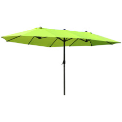 4goodz Outsunny duo-parasol 460x270 cm brede xl parasol lime