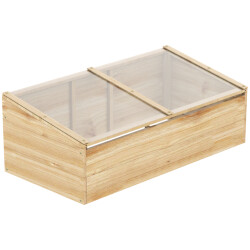 4goodz Houten kweekbak, mini kweekkas 100x50x35 cm massief hout