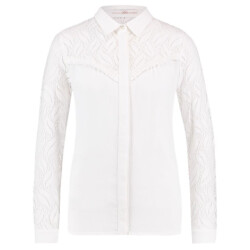 Only Onlcaro ls linen bl emb shirt cc p off-white