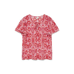 Vero Moda Vmdalga ss v-neck top wvn btq dessin