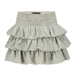 Frankie & Liberty Zomer skort ruffel meisjes groen geruit rosie