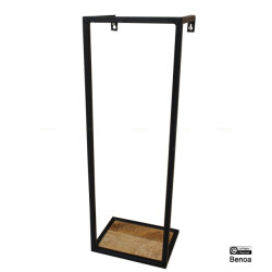 Benoa Wandrek metaal met mango houten plank