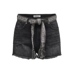Only Onlrobyn ex hw st vintage dnm short black denim