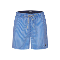 Happy Shorts Heren zwemshort blauw/wit gestreept