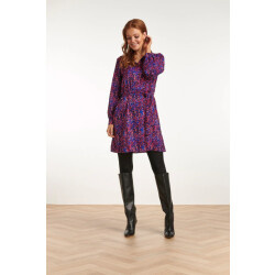Smashed Lemon 23719-998 v-hals jurkvlekprint paars |