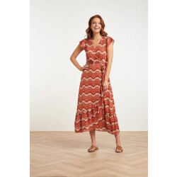 Smashed Lemon 24403 satijnen zomerjurk met abstracte print |