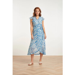 Smashed Lemon 24404 licht chiffon zomerjurk met aztec print |