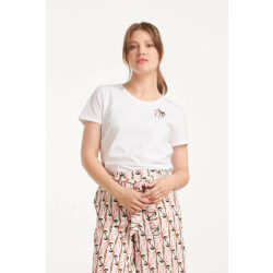 Smashed Lemon 25230 te katoenen t-shirt met palmprintmauve e hues |