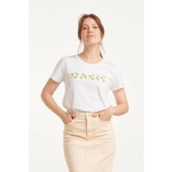 Smashed Lemon 25225 te katoenen t-shirt met oasis print |