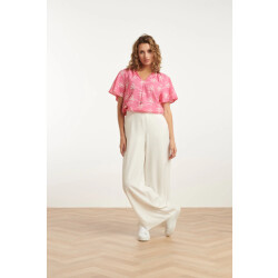 Smashed Lemon 25141 te rayon satin broek |