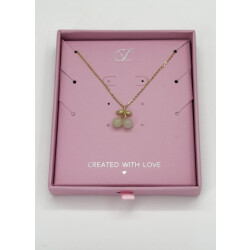 Smashed Lemon 64012 dunne vergulde en ketting met kersen hangerhetian