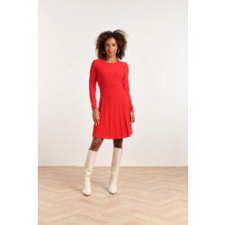 Smashed Lemon 23827 ronde hals jurk met uitlopende rok |