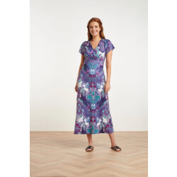 Smashed Lemon 24423 stretch zomerjurk met ornamentprint |