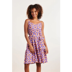 Smashed Lemon 24337 retro bedrukte spaghettiband jurk |