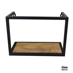 Benoa Wandrek metaal met mango houten plank